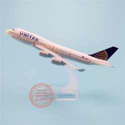 B747 United Airlines (new logo) 16cm