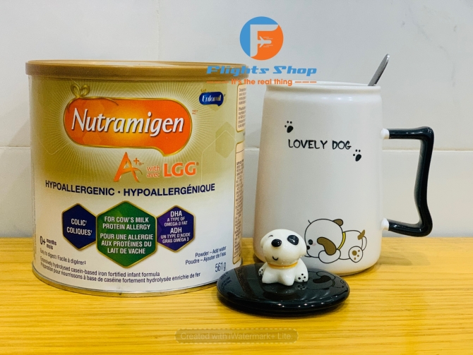 Sữa Enfamil A+ LGG Nutramigen Canada đặc trị không lactose cho bé dị ứng đạm sữa bò, hay quấy khóc và tiêu hoá kém, hộp 561g