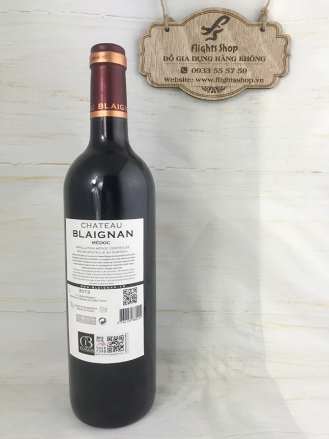 Vang đỏ Chateau Blaignan Médoc 2012