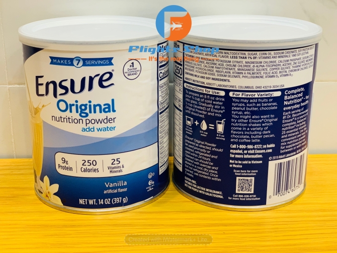 Sữa bột Ensure Original Nutrition Powder 397 gram, hàng xách tay Mỹ