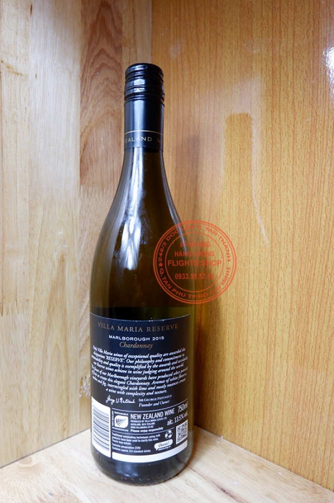 Vang trắng Villa Maria Chardonnay 2015 Marlborough 750ml