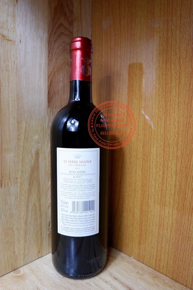 Vang đỏ Le Serre Nuove 2013 Bolgheri 750ml