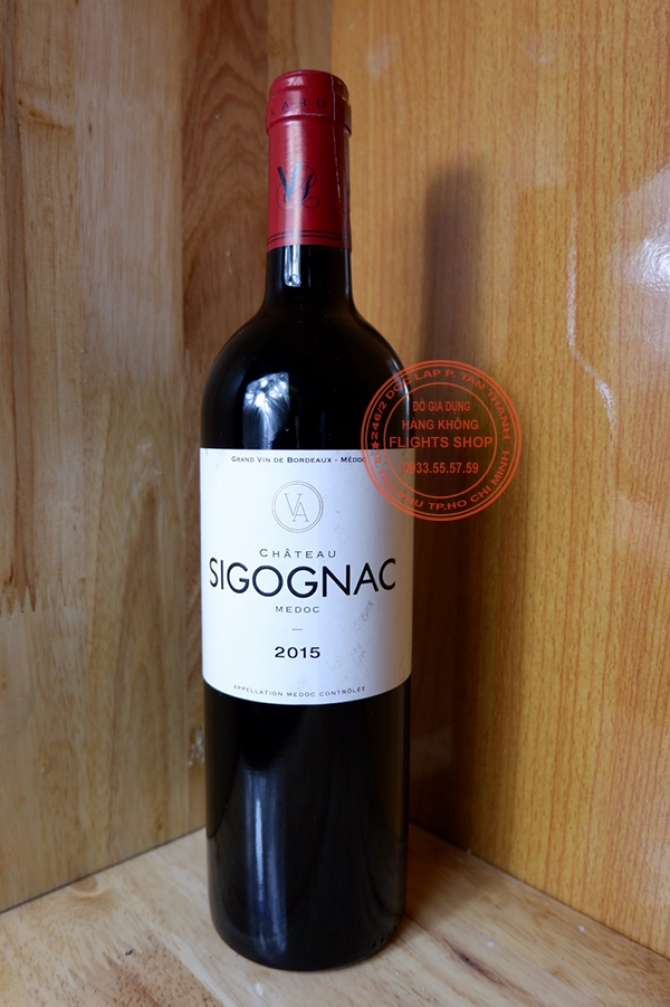 Vang đỏ Chateau Sigognac Medoc 2015 - 750ml